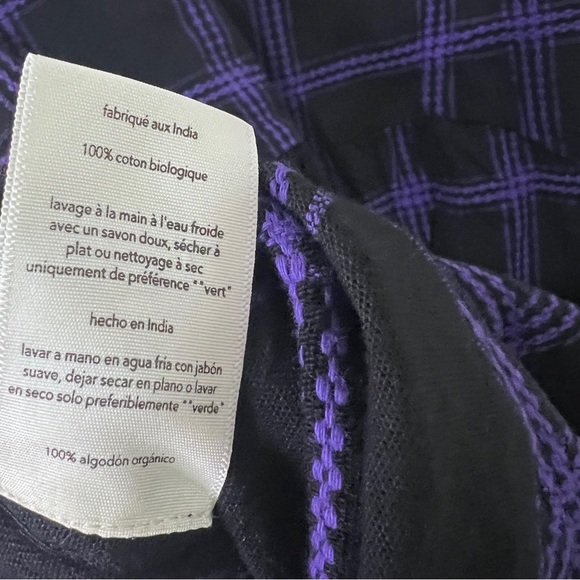 Mara Hoffman Midnight blue and purple plaid dress size XS - Picture 11 of 12